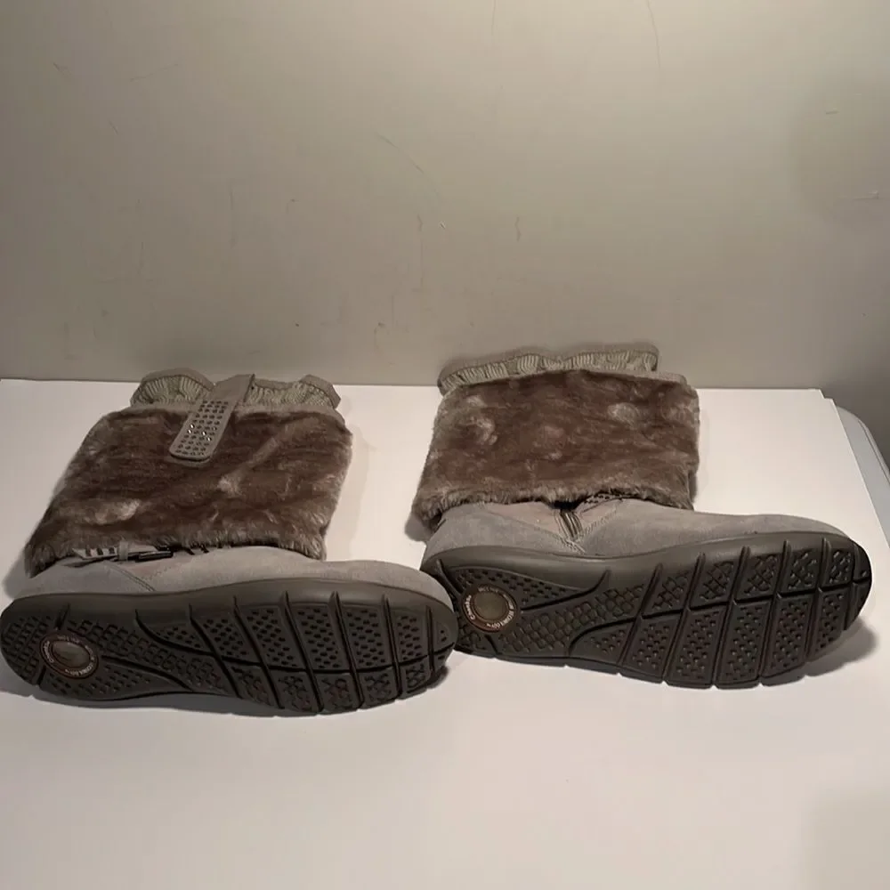 Cheeks by Tony Little leather faux fur  3 in 1 boots